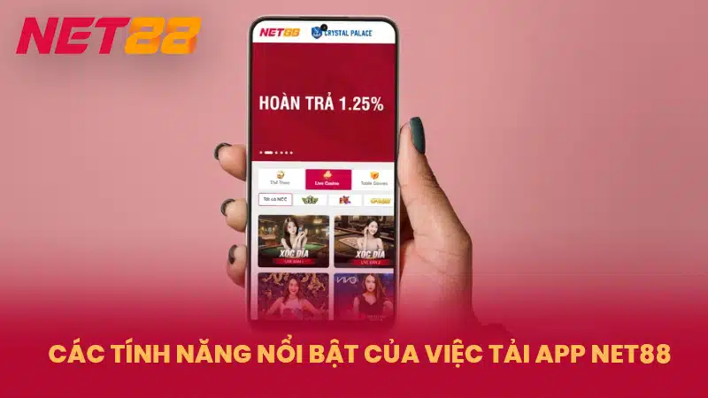 Các tính năng nổi bật của việc tải app NET88